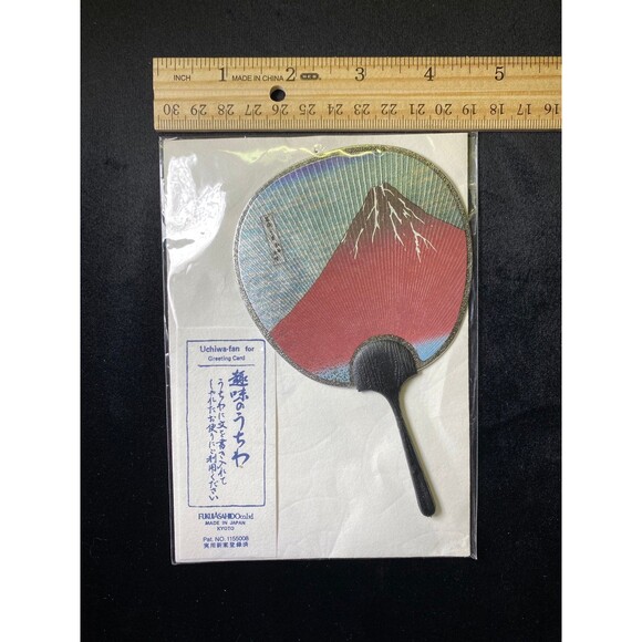Japanese Mini Uchiwa Fan Greeting Card Ukiyo-e - Picture 3 of 6